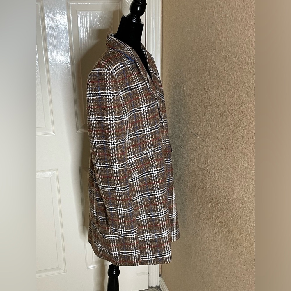Court & Rowe Womens Car Coat Topper Jacket Front Button Tweed Plaid Cute XL‌‌‌‍‍ - Picture 2 of 10
